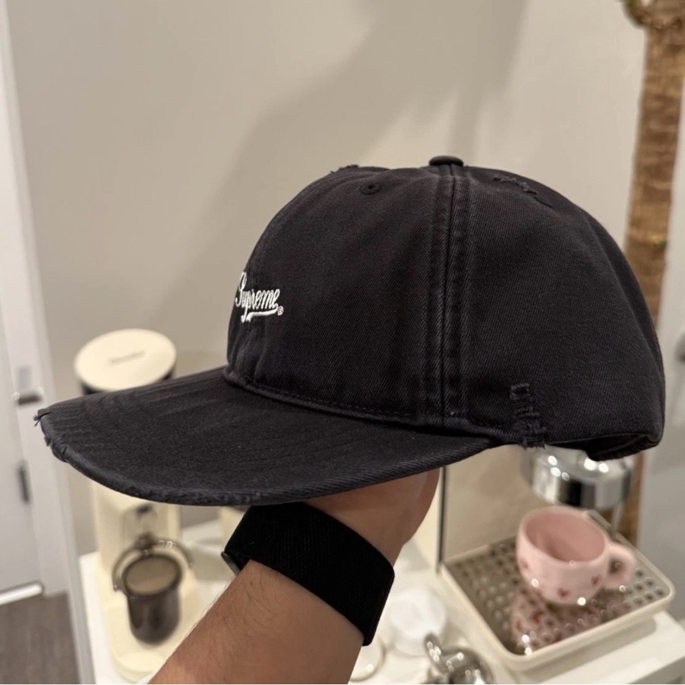 Supreme Distressed Script Hat - Picture 2 of 2
